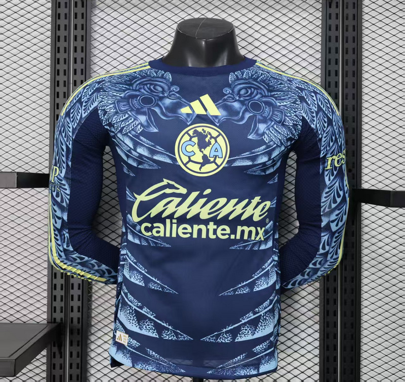 Club America Soccer Jersey Away Long Sleeve Shirt 2025/26