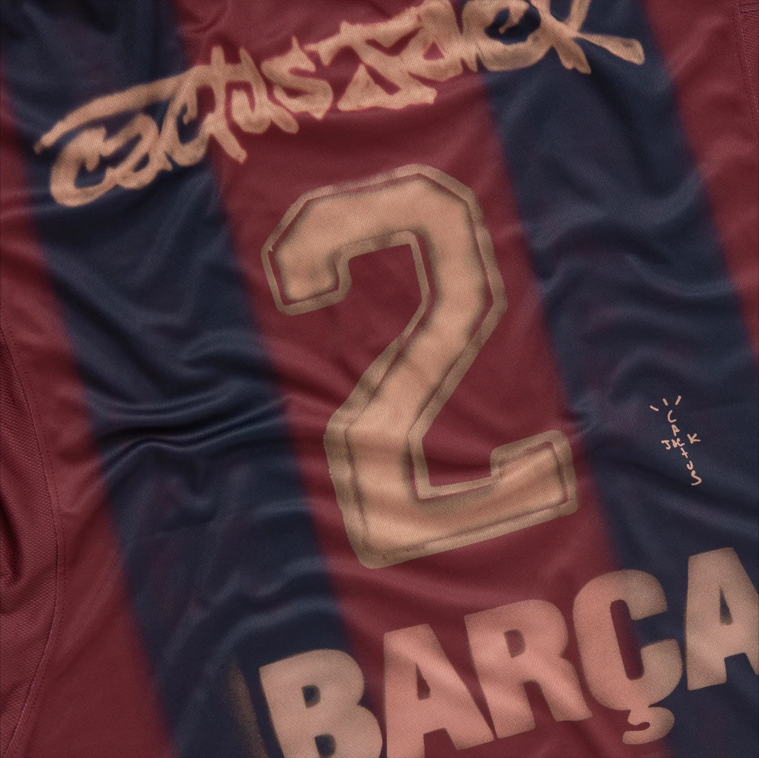 CJ X FC BARCELONA RETRO 2000/01 HOME SKELETON JERSEY - Image 4