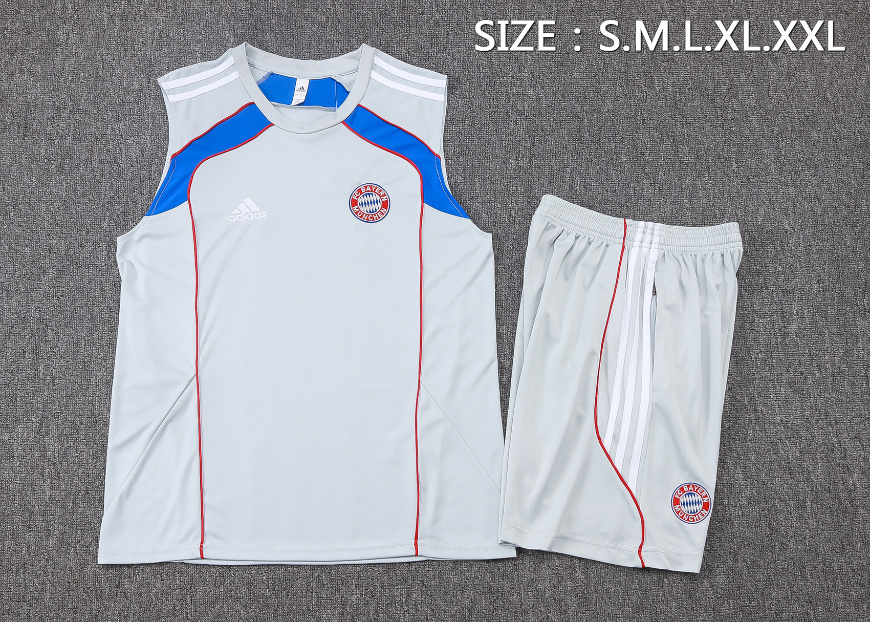 Bayern Munich Sleeveless Training Kit Gray 2025/26 - Image 2