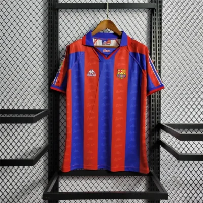 Barcelona Retro Jersey Home Soccer Shirt 1996-97