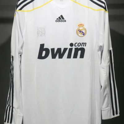 Real Madrid Retro Jersey Home Long Sleeve Soccer Shirt 2009/10