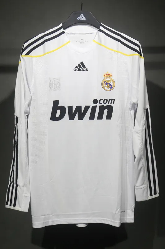 Real Madrid Retro Jersey Home Long Sleeve Soccer Shirt 2009/10