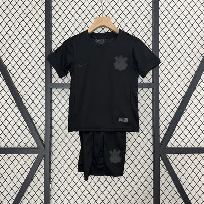 Corinthians Soccer Jersey Away Kids Kit Jersey+Shorts 2024