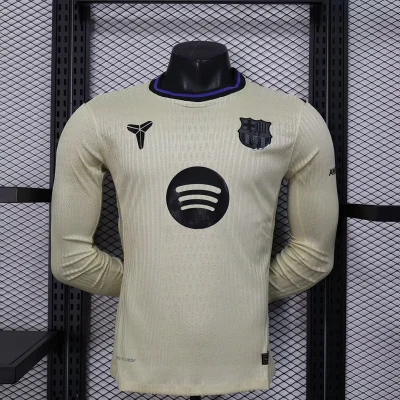 Soccer Jersey Barcelona Away Long Sleeve Shirt 2025/26