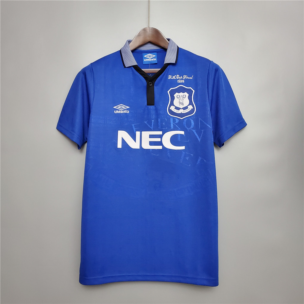 Everton Retro Football Jersey Home Custom Shirt 1994/95