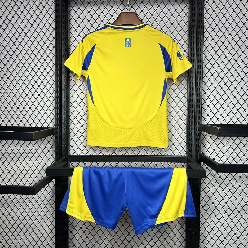 Al Nassr Soccer Jersey Home Kids Kit Jersey+Shorts 2024/25 - Image 2