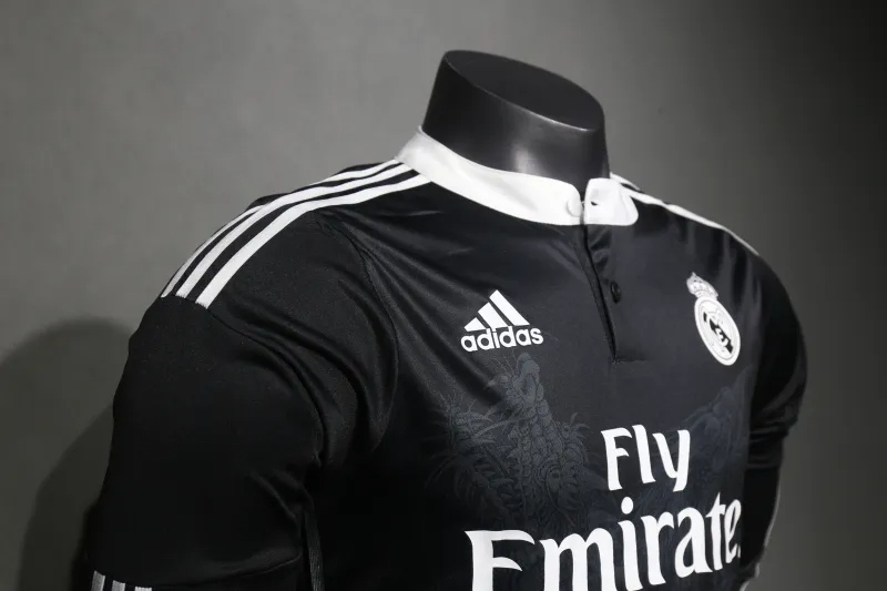 Real Madrid Retro Jersey Third Away Long Sleeve Soccer Shirt 2014/15 - Image 4