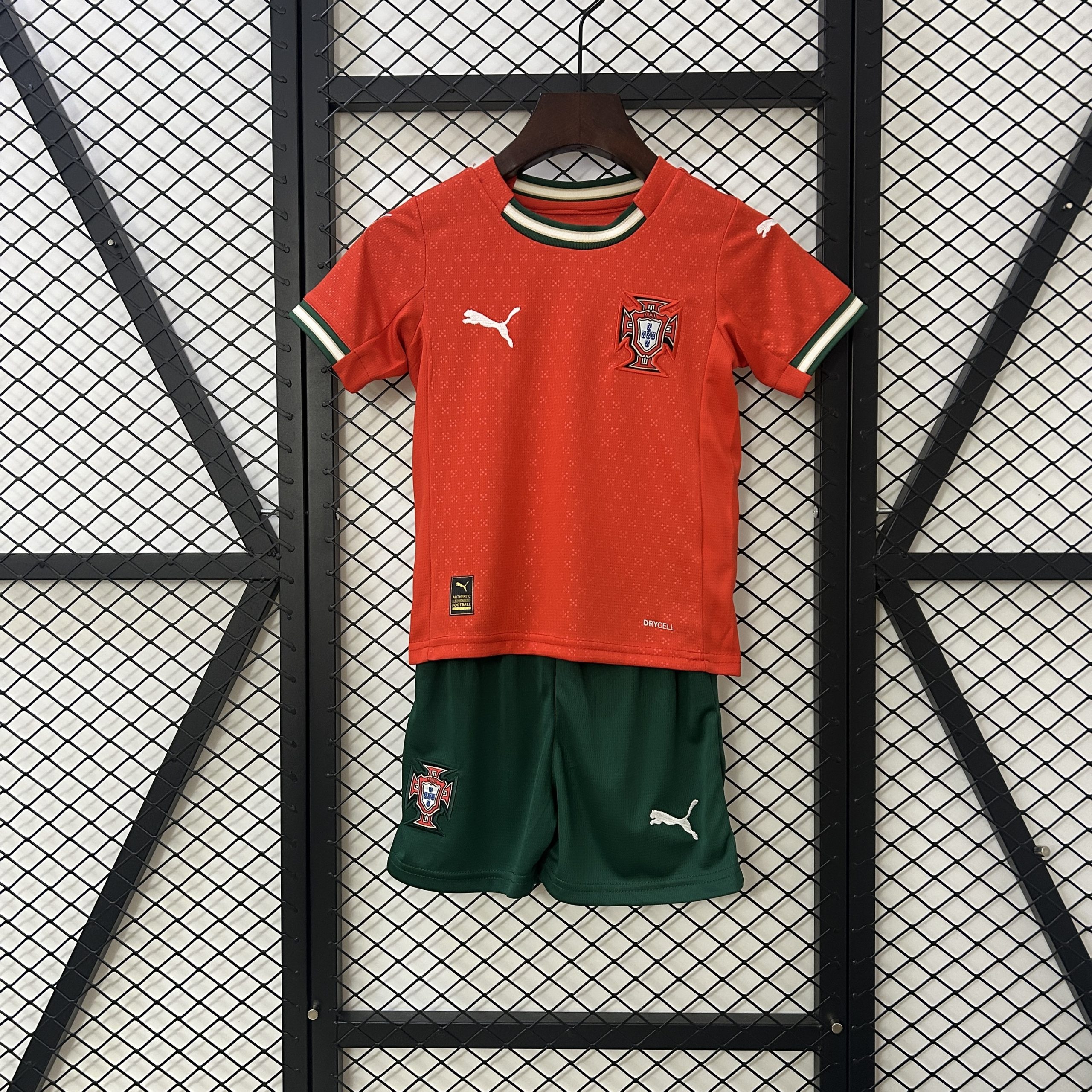 Portugal Home Football Uniform Kids Kit Jersey+Shorts 2025