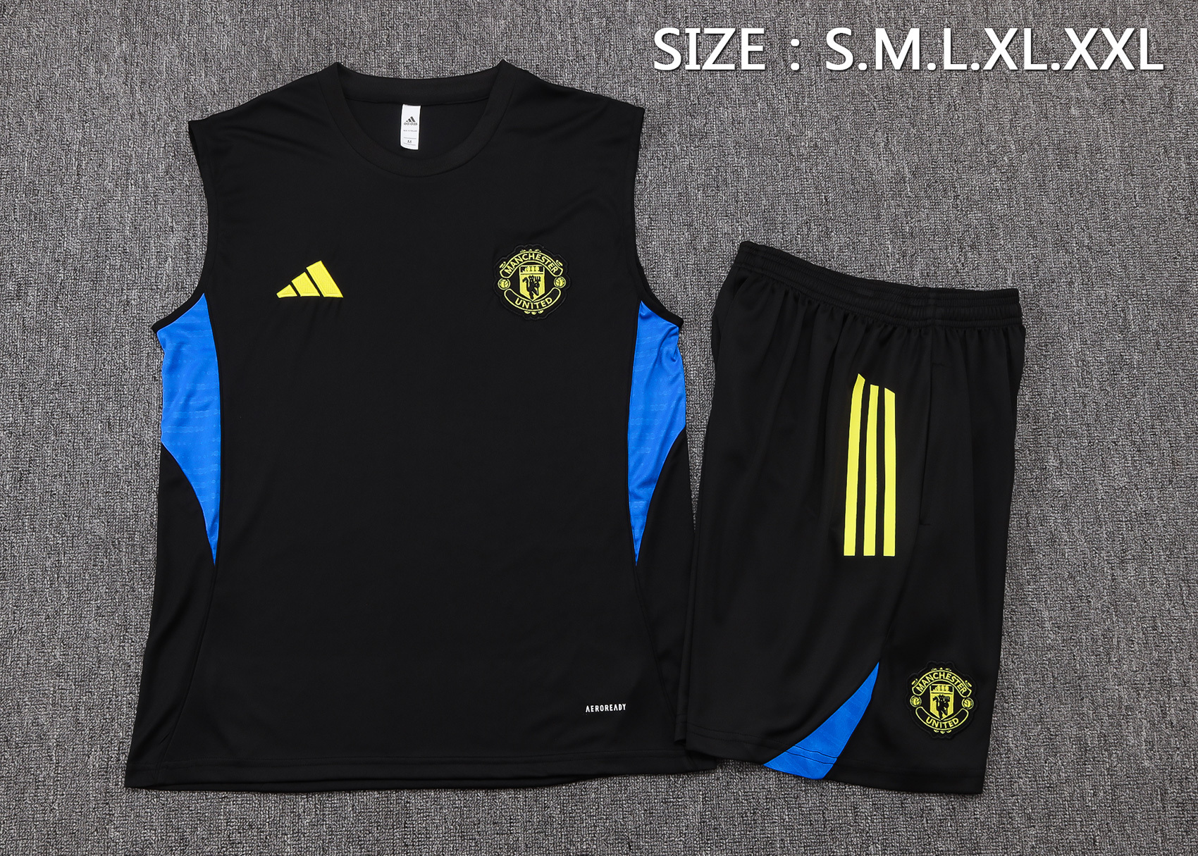 Manchester United Sleeveless Training Kit Black 2025/26 - Image 2