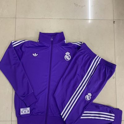 Alternative view of Kids Real Madrid Training Kit (Jacket+Pants) Purple 2025/26