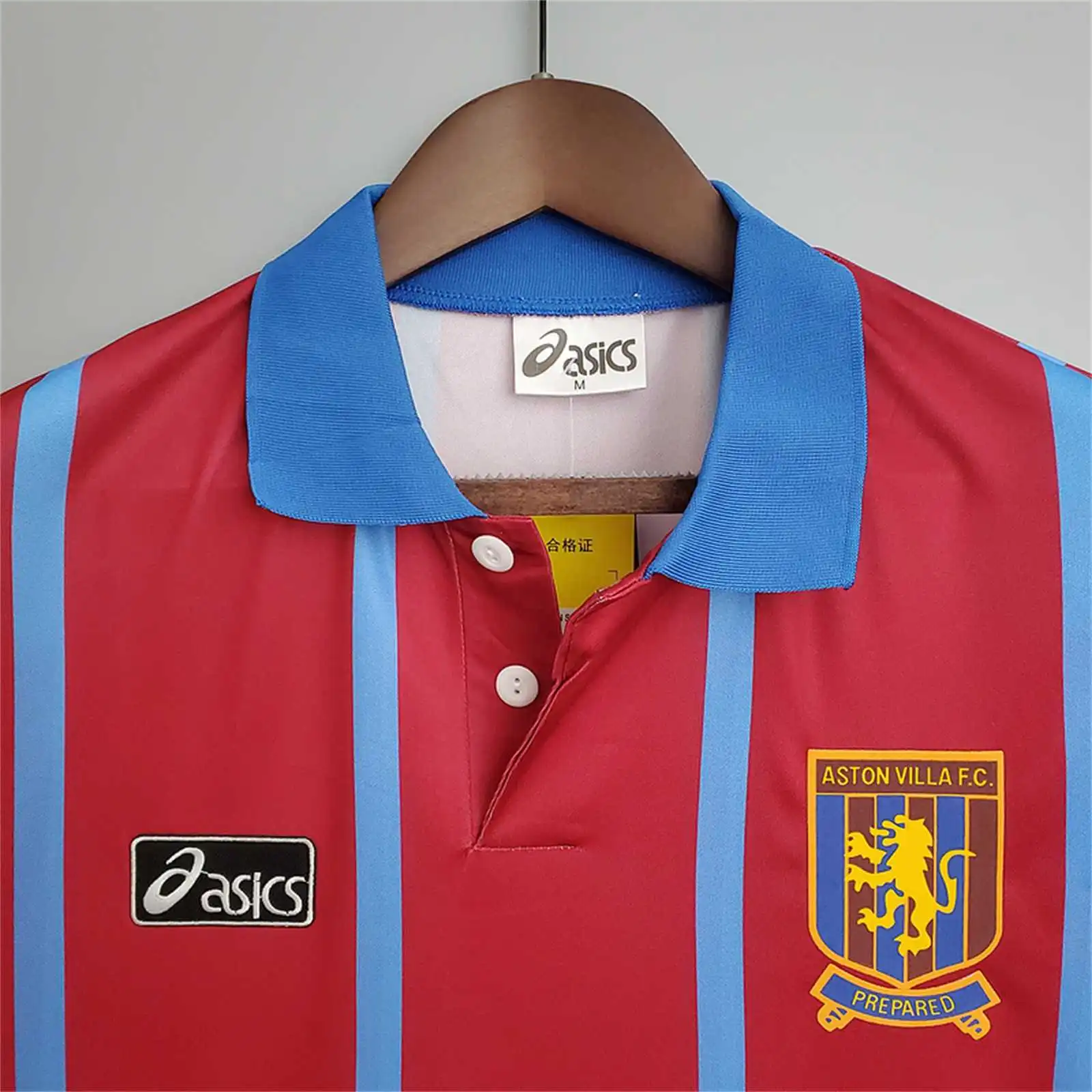 Aston Villa Retro Football Jersey Home Custom Shirt 1993-95 - Image 2