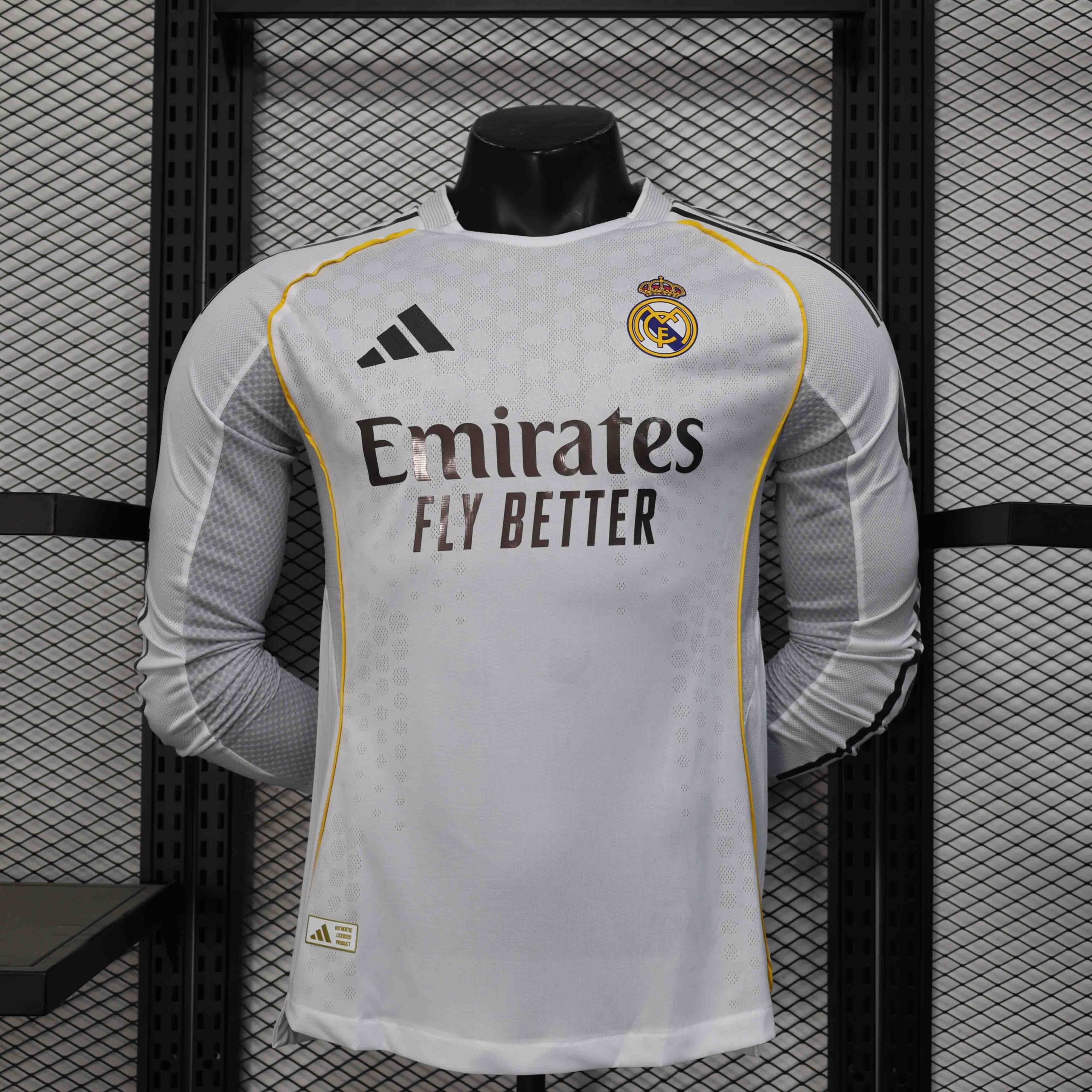Real Madrid Soccer Jersey Home Long Sleeve Shirt 2025/26