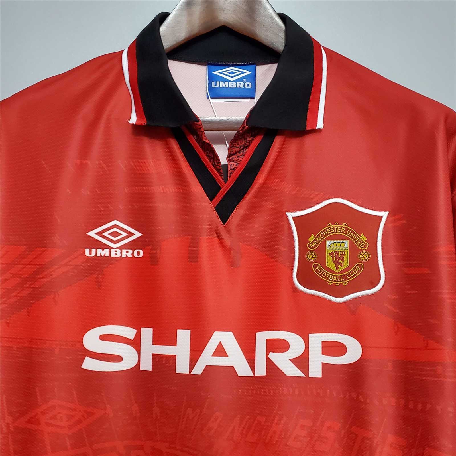 Manchester United Retro Home Football Jersey Shirt 1994/96 - Image 2