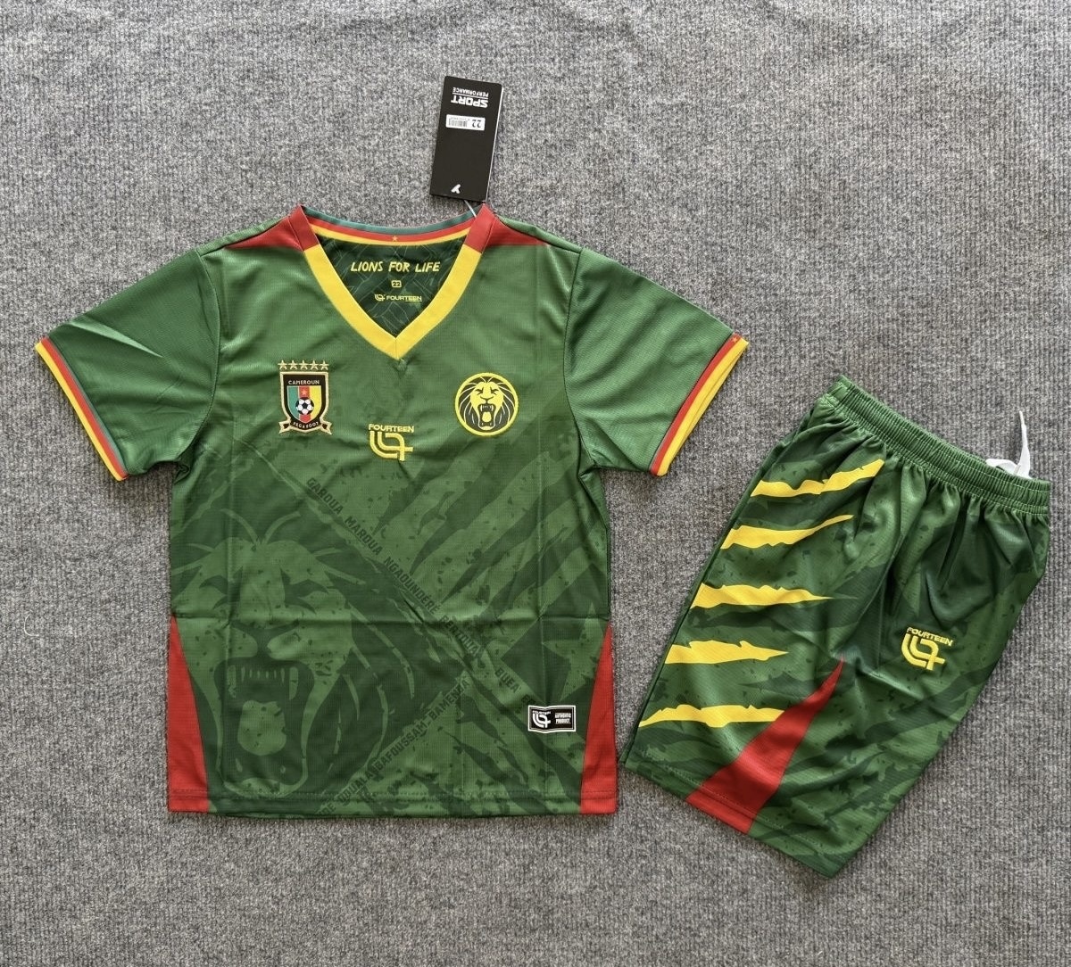 Cameroon Soccer Jersey Home Kids Kit Jersey+Shorts 2025