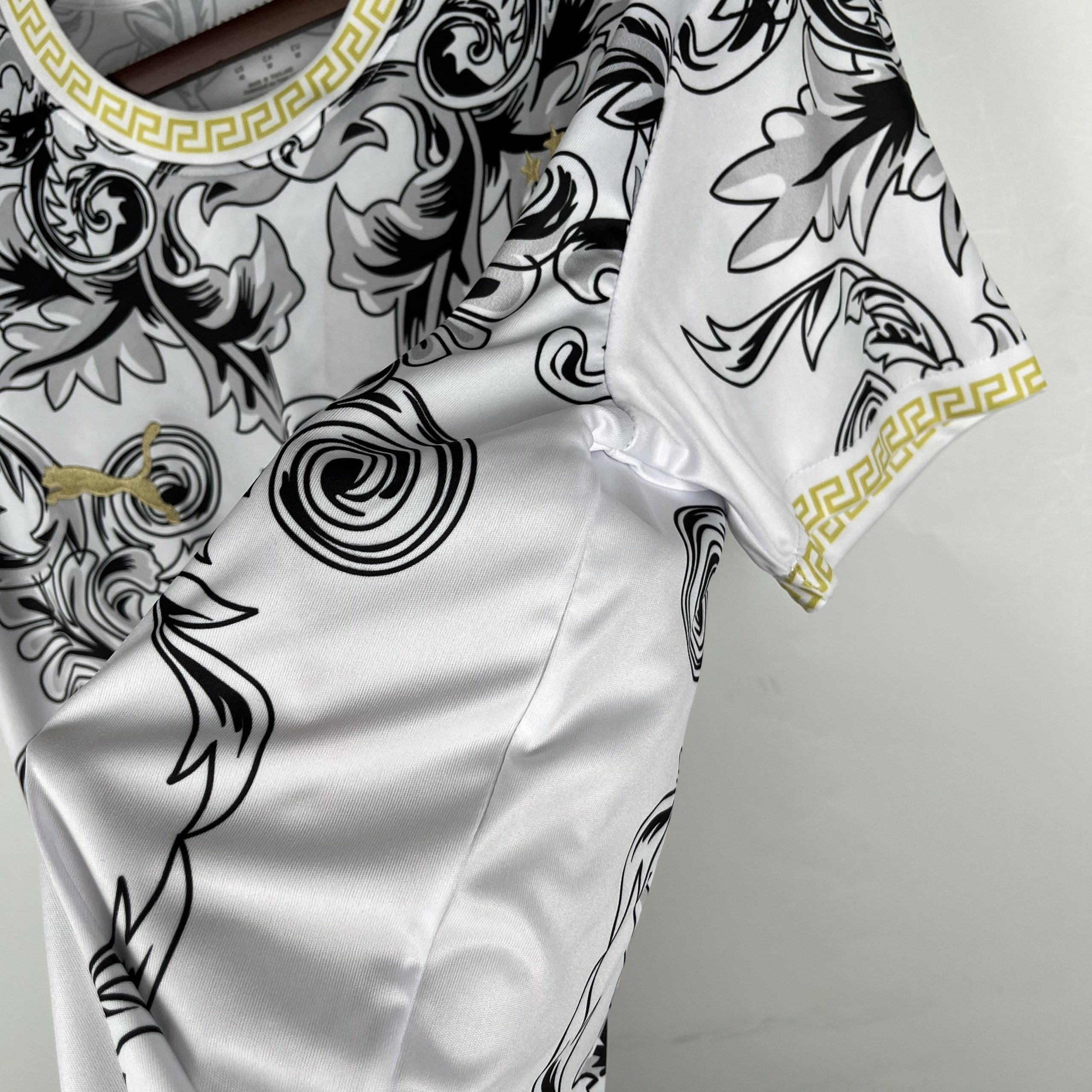 Italy Soccer Jersey x Versace White Special Edition Custom Shirt 2024 - Image 3