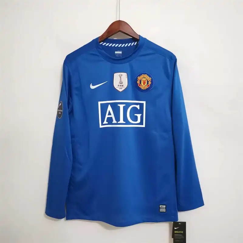 Ronaldo #7 Manchester United Retro Home Long Sleeve Football Jersey Shirt 2008/09 - Image 6