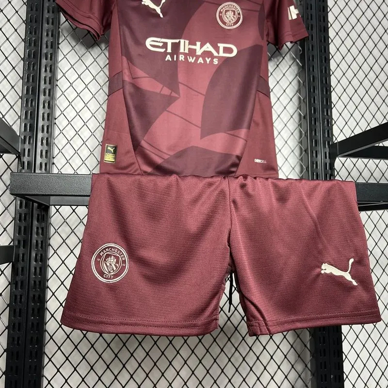 Manchester City Third Away Kids Kit Jersey+Shorts 2024/25 - Image 6