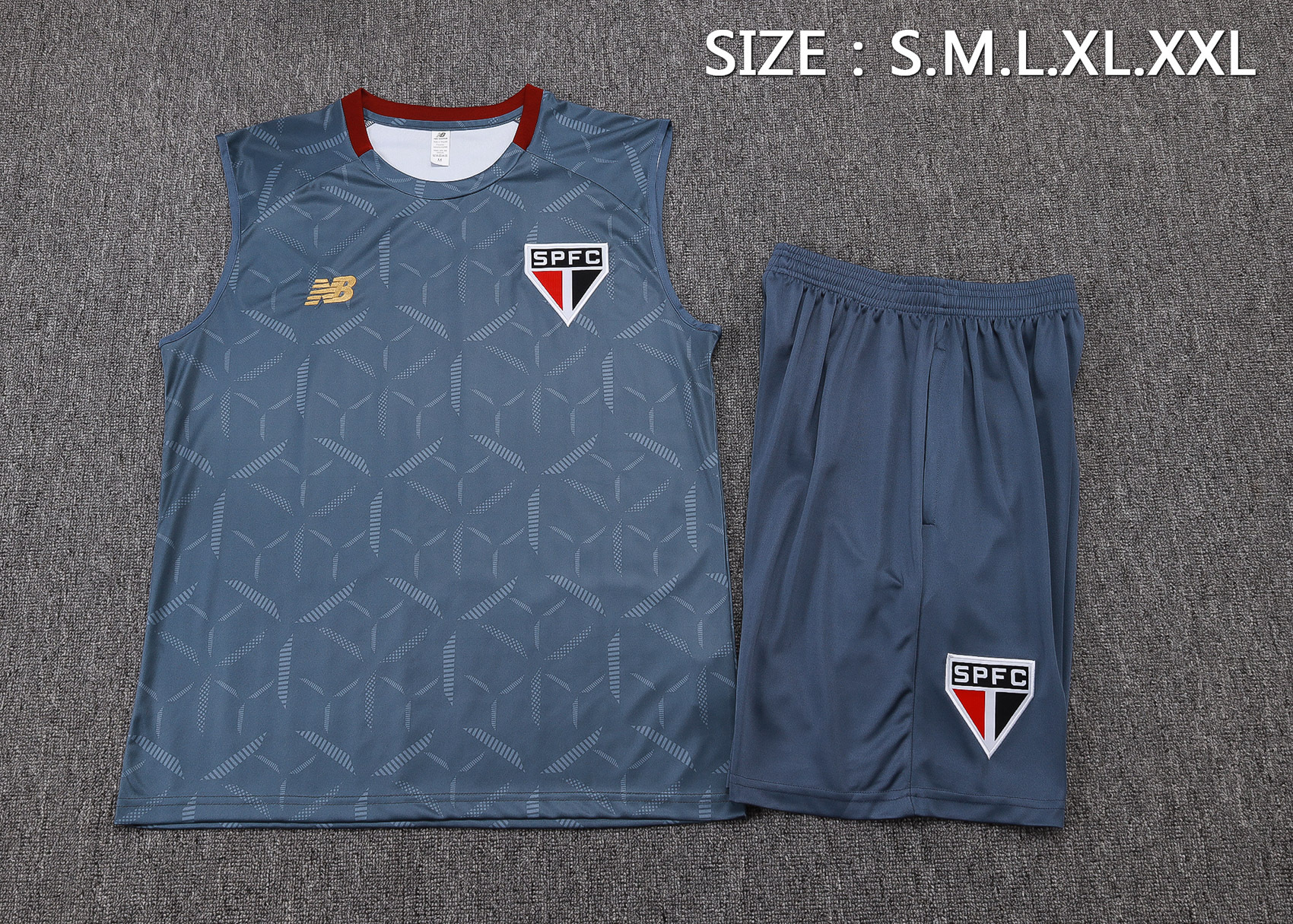 Sao Paulo FC Sleeveless Training Kit Gray 2025 - Image 4