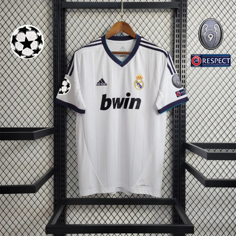Real Madrid Retro Jersey Home Custom Soccer Shirt 2012/13 - Image 3