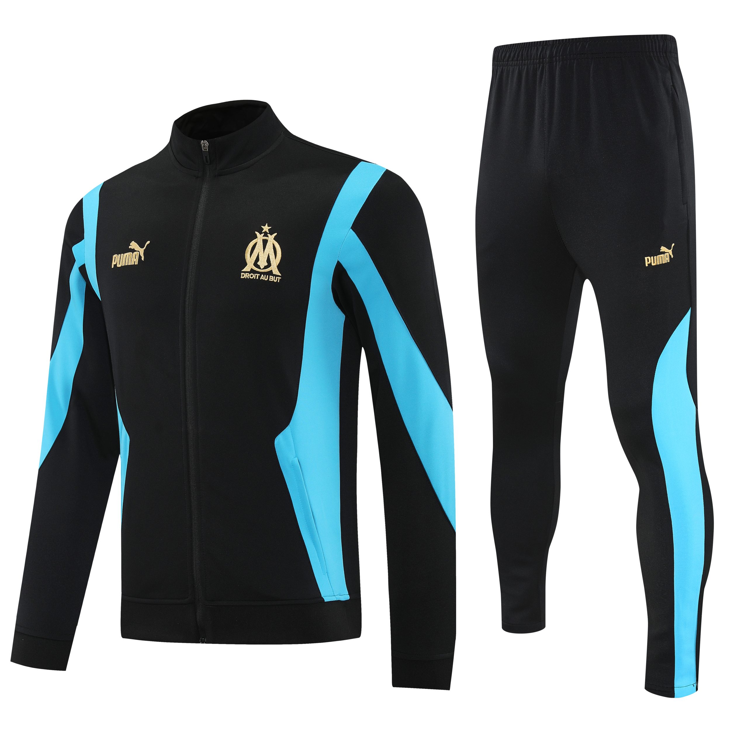 Marseille Training Kit (Jacket+Pants) Black 2025/26