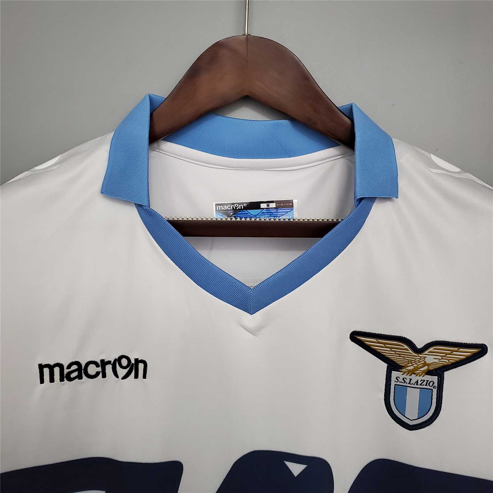 Lazio Retro Soccer Jersey Home Eagle Shirts Macron 115th Anniversary 2015/16 - Image 5