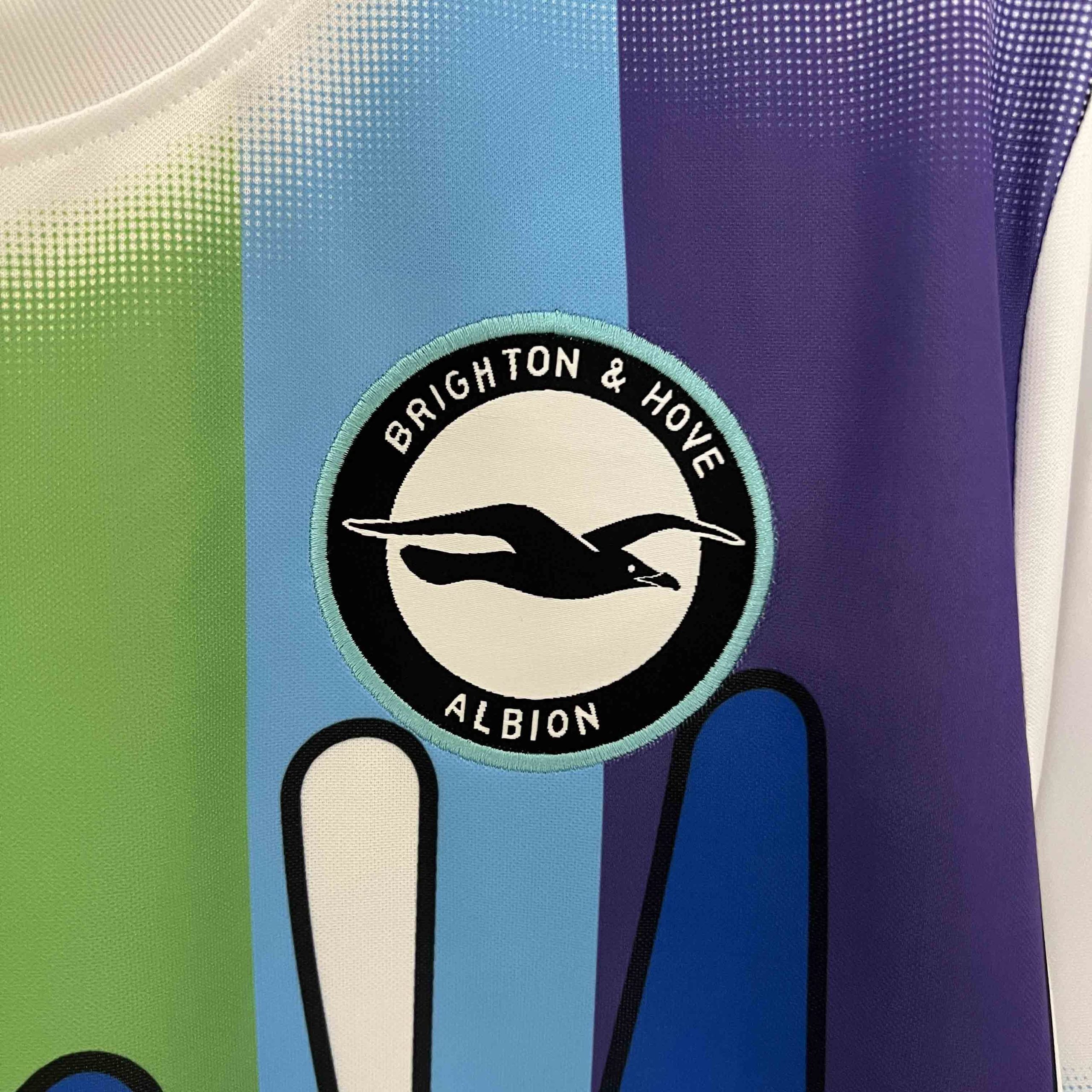 Brighton & Hove Albion Football Jersey Rainbow Laces Pre-Match Custom Shirt 2024/25 - Image 5