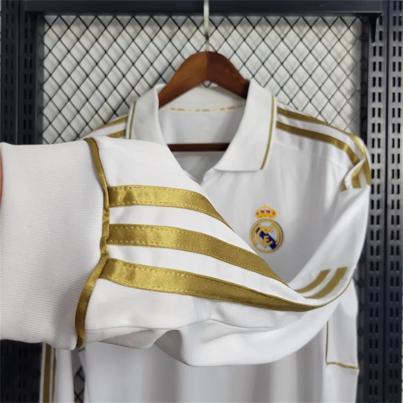 Real Madrid Retro Jersey Home Long Sleeve Soccer Custom Shirt 2011/12 - Image 4
