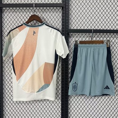 Alternative view of Spain Away Football Uniform Kids Kit Jersey+Shorts 2025
