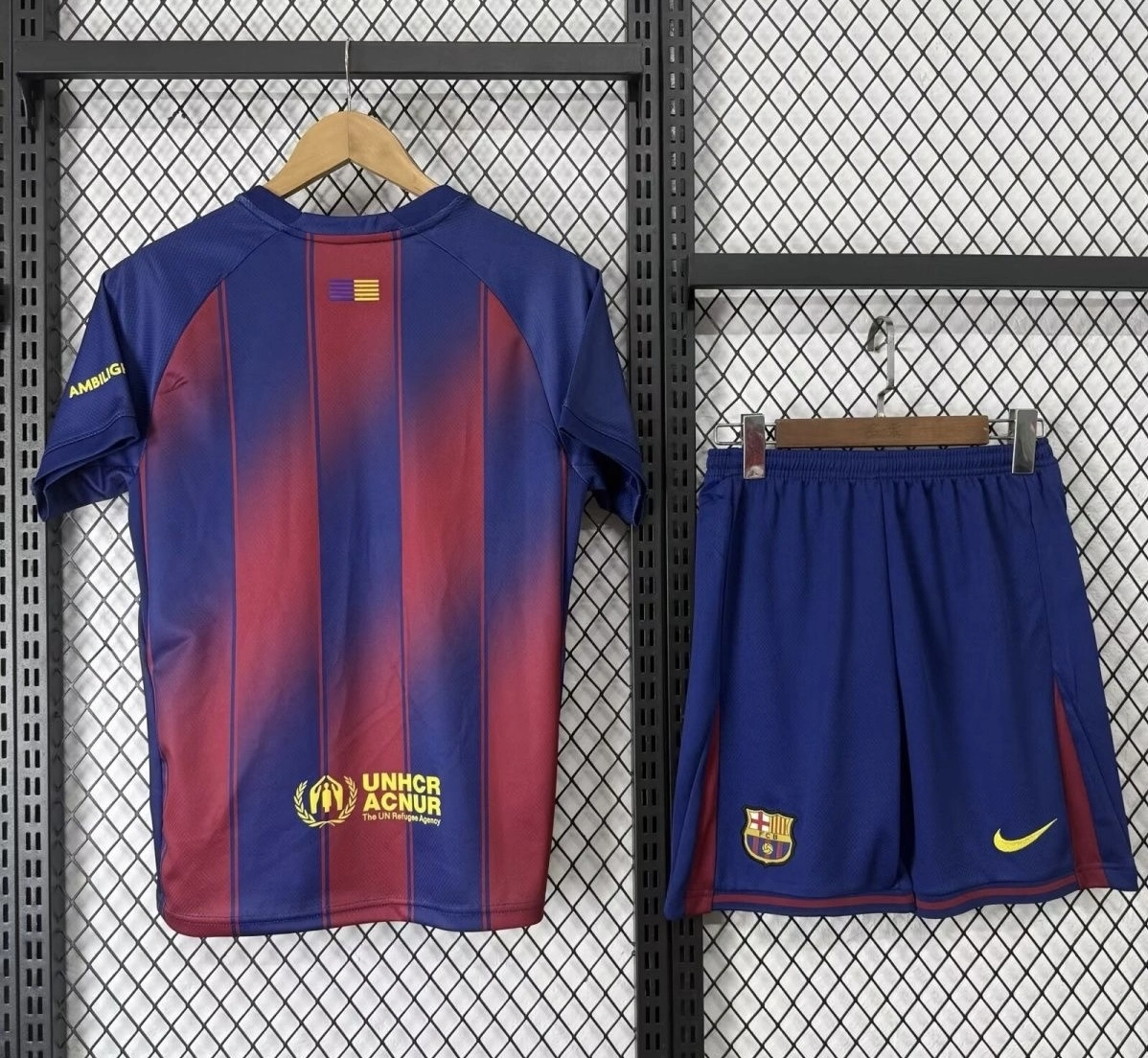 Barcelona Home Soccer Kids Kit Jersey+Shorts 2025/26 - Image 2