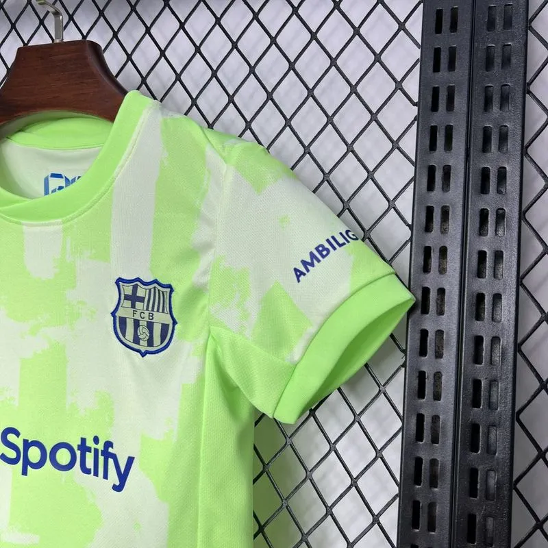 Barcelona Soccer Jersey Third Away Kids Kit Jersey+Shorts 2024/25 Spotify Logo Without Text - Image 6