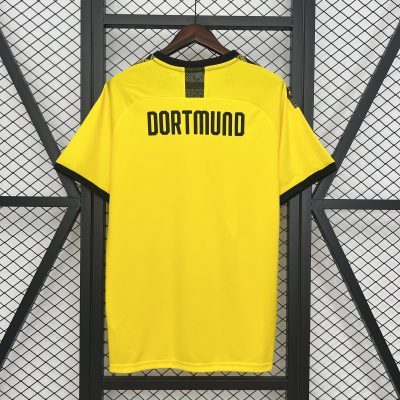 Alternative view of Borussia Dortmund Retro Jersey Home Soccer Shirt 2019/20