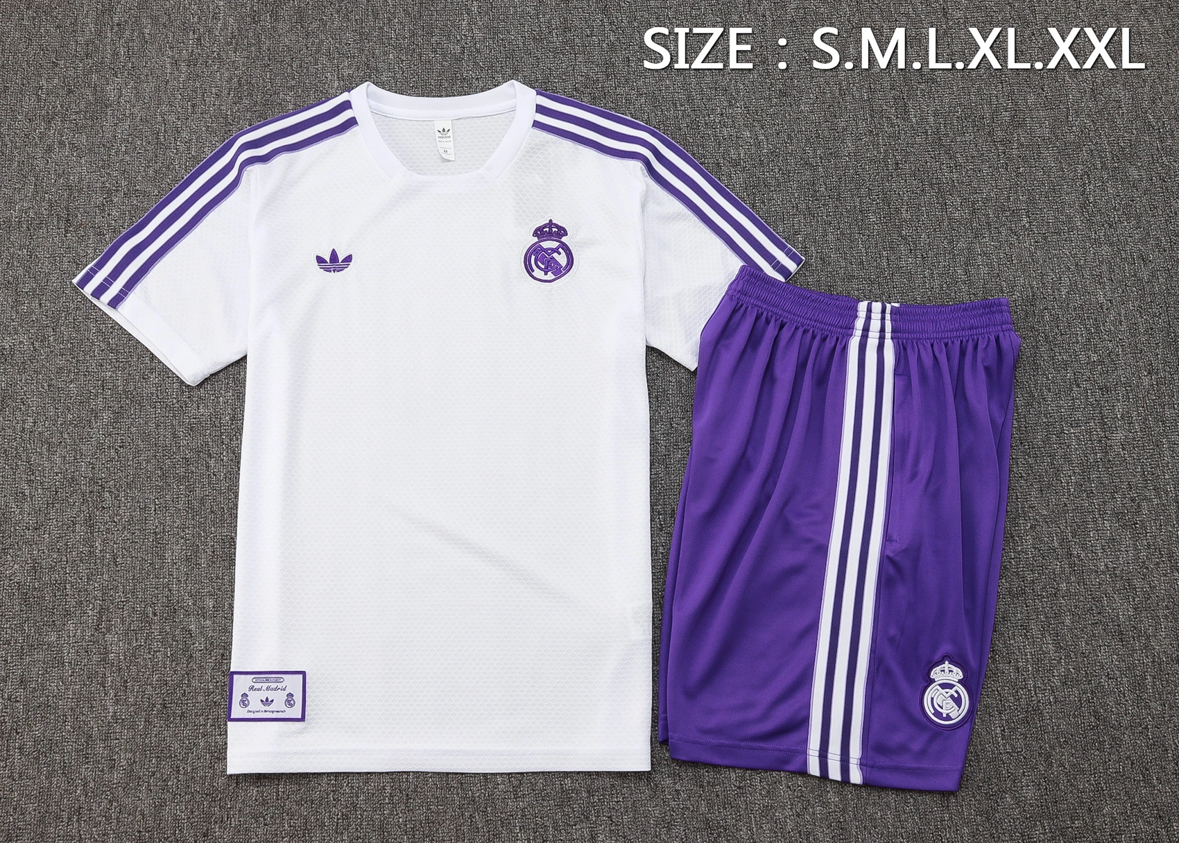 Real Madrid OG Training Jersey Kit White&Purple 2025/26 - Image 4