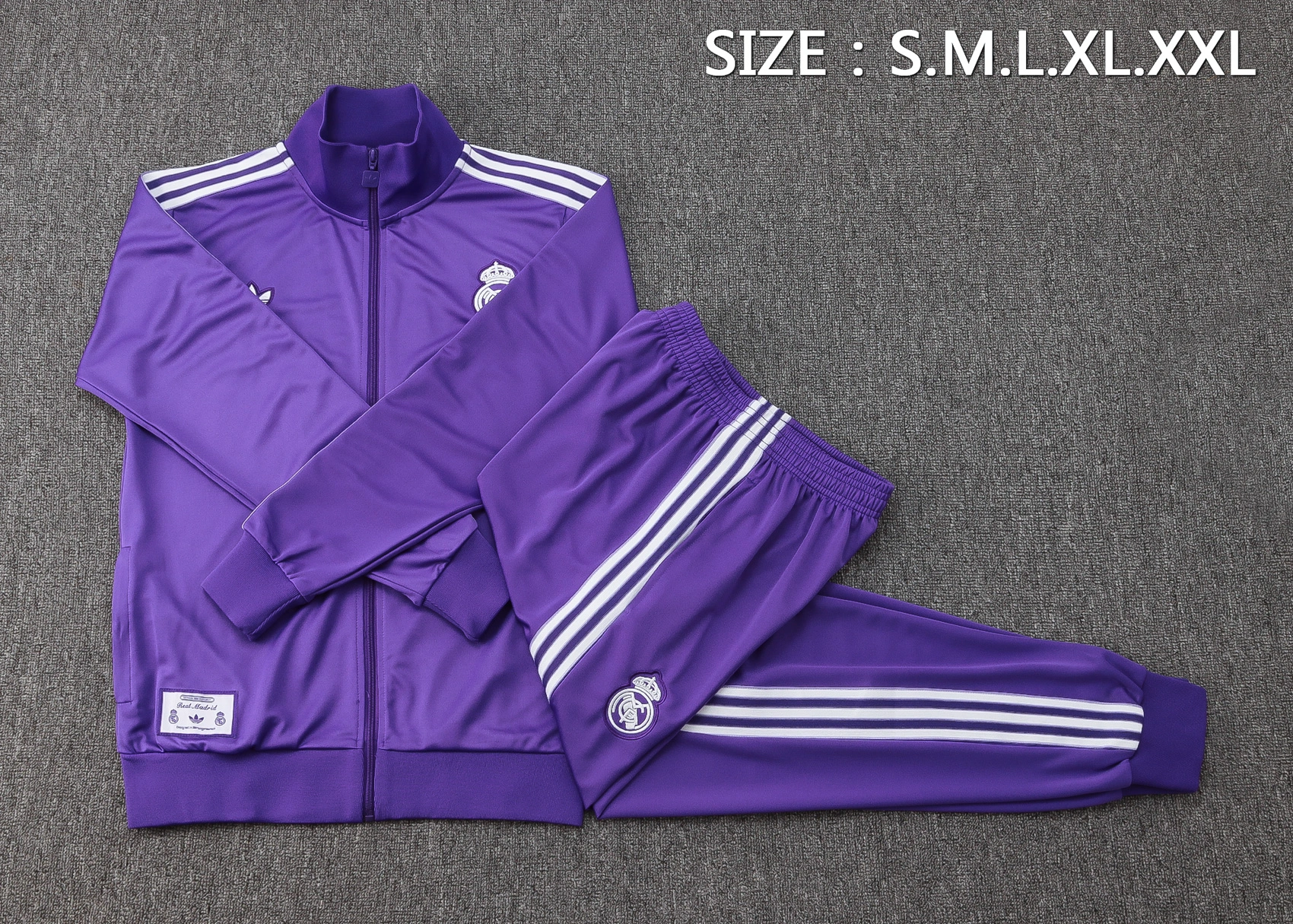 Real Madrid Training Kit (Jacket+Pants) Purple 2025/26 - Image 2