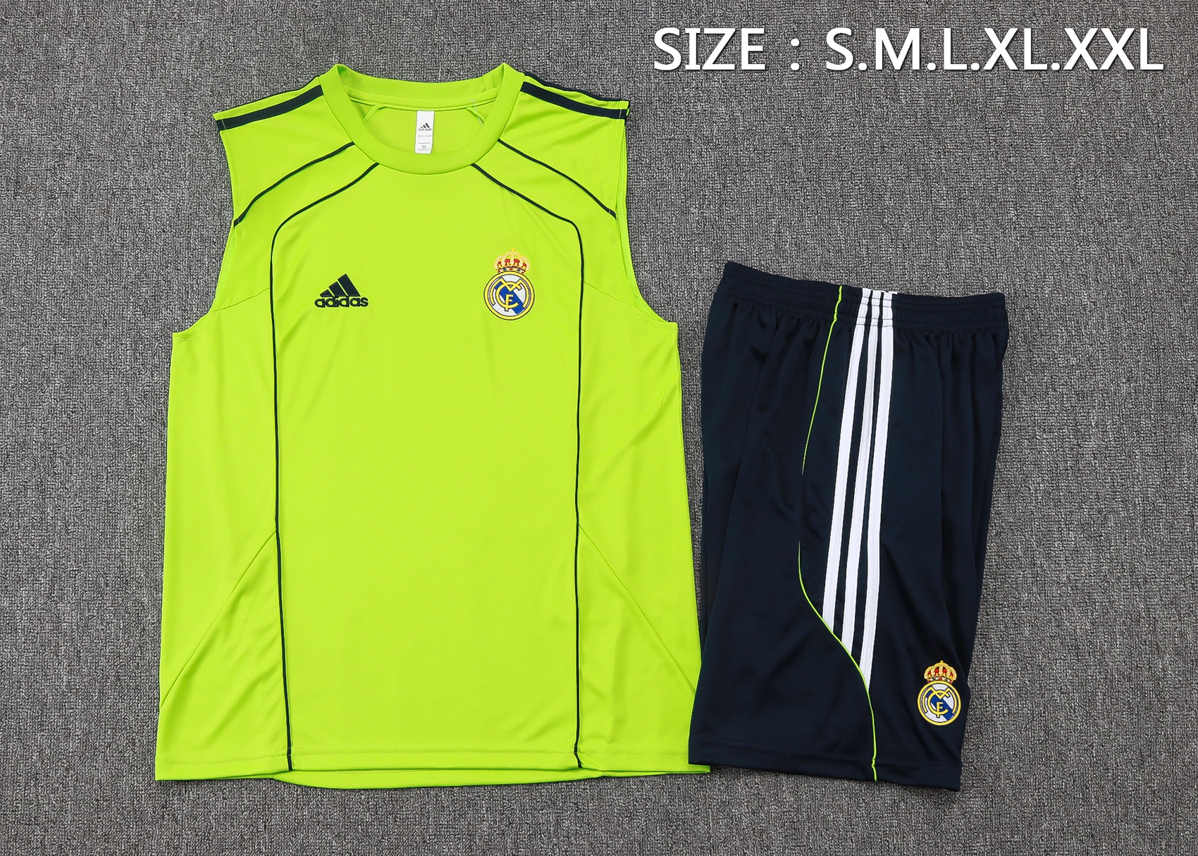 Real Madrid Sleeveless Training Kit Green 2025/26 - Image 2