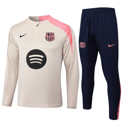 Barcelona Training Kit (Sweatshirt+Pants) Beige 2025/26