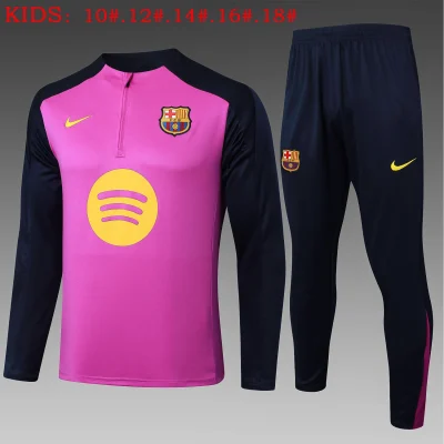 Kids Barcelona Training Kit (Sweatshirt+Pants) Purple 2025/26