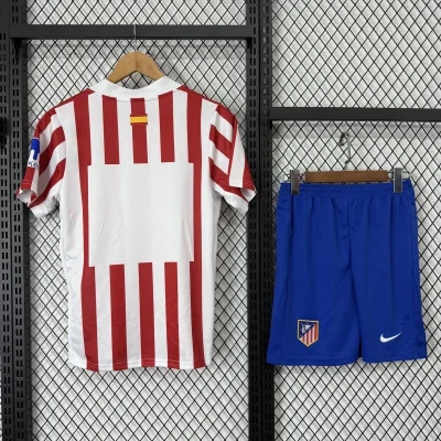 Alternative view of Atletico Madrid Soccer Jersey Home Kids Kit Jersey+Shorts 2025/26